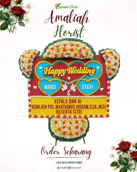 Papan Bunga Pernikahan Tempat Akad Nikah Cibinong